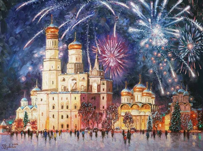 Расцвел на небесах салют - картина И.В.Разживина