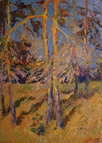 Две сосны - картина Ю.П.Лежникова