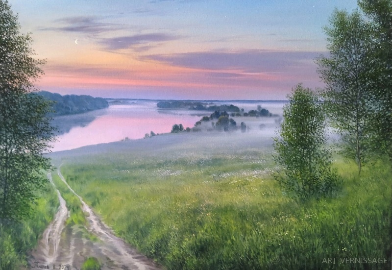 В туманной дали - картина В.Н.Палачева