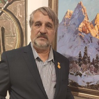 Художник Александр Иванович Бабич, купить горный пейзаж маслом на холсте