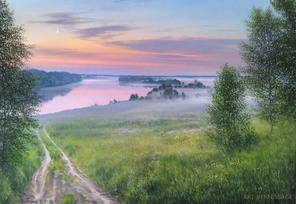 В туманной дали - картина В.Н.Палачева
