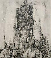Башня - картина В.С.Горячева, современная графика