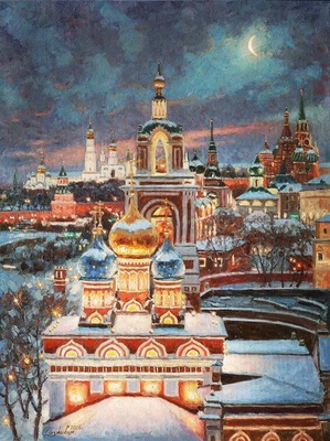 Волшебство зимы - картина И.В.Разживина